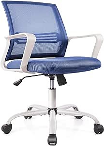 Desk Chair Ergonomic Office Chair (Blue, Low Back)