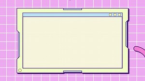 Retro 90s frame computer window background.