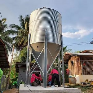 [Hot Item] Poultry Feed Silo 1800mm One Layer Grain Storage Poultry Farm Equipment