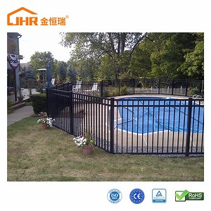 [Hot Item] High Quality Modern Style Garden Fence with Three Rails Aluminum Swimming Pool Picket Fence