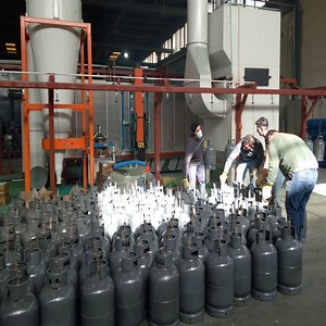 [Hot Item] Powder Coating Line with Mono-Cyclone Powder Booth System for Gas Tank