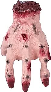 Halloween Fake Crawling Hands Scary Walking Skeleton Fingers with Sounds for Haunted House Vampire Zombie Party Decorations Halloween Props (Skin Color)