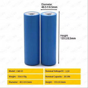 [Hot Item] Lithium Ion Battery 40135 LiFePO4 EV C40 3.2V 20ah Cylindrical LiFePO4 Battery Cell for Solar Storage Electric Vehicles