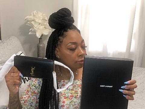 SAINT LAURENT MONOGRAM PHONE HOLDER WITH STRAP IN SMOOTH LEATHER l THE CHEAPEST YSL BAG UNDER $1000