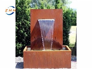 [Hot Item] Customized Outdoor Water Fountain Corten Steel Water Feature
