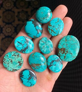 Natural Hubei Turquoise Cabochon Ovals Spider Web Design High Matrix Blue–green Stones AAA Quality Oval Round Gems for Ring Pendant Jewelry - Etsy Canada
