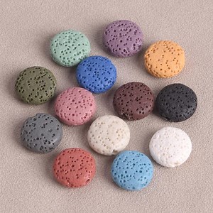 10pcs Natural Volcano Lava Stone 13mm Flat Round Coin Shape Loose Crafts Beads for Jewelry Making DIY Findings - Etsy