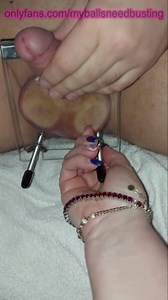 She Crushes My Balls in the Ball Crusher making them flat like pancakes