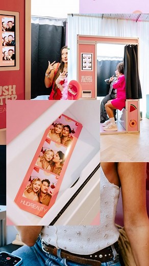 Our Retro Booth featured at @hudabeauty new launch Liquid Blush, blush filter collection and hosted an event at London’s 180 Strand to celebrate. Beauty enthusiasts attended the event for the opportunity to sample the latest gem from Huda Beauty and were impressed with how incredible the product smells. Liquid Blush is available in five universal shades that promise to flatter every skin tone. Our branded Liquid Blush Retro Booth was there to capture all the beauty-filled action. Guests were abl