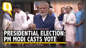 5.4K views · 134 reactions | Prime Minister #NarendraModi cast his vote in the 16th presidential election, at the Parliament in New Delhi on 18 July. | The Quint | Facebook