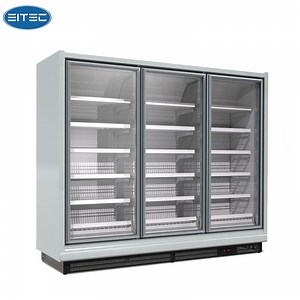 [Hot Item] Supermarket Energy-Saving Frozen Food Refrigerator Glass Door Display Cabinet Freezer