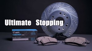 R1 Concepts Front Brake Kit For 1991-1995 Toyota 4Runner, 1993-1998 Toyota T100| Drilled Slotted Brake Rotors| Ceramic Brake Pads and Rotors Kit| Hardware included