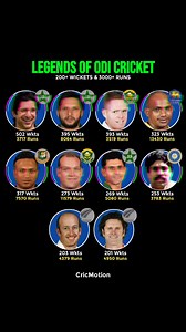159K views · 851 reactions | Legends Of ODI Cricket  #cricket #records #stats #reels | CricMotion | Facebook