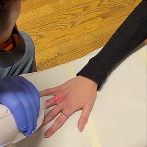 Shannon was in getting the first laser tattoo removal treatment on her finger. | Victorious Tattoos