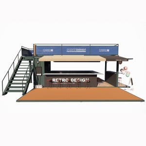 [Hot Item] Cafetería de contenedor de bar de lujo 20FT Tamaño 40 Contenedor de envío Cafetería Diseño de cafetería Restaurante Restaurante Cafetería Contenedor Bar Cafetería Contenedor Tienda en venta