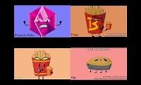 Mix of 4 videos from youtube : BFDI Auditions Quadparison #24 (My Version)