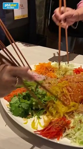 1.4K views | Prosperity Toss of the Yu Sheng dish : Philstar.com / Kristofer Purnell | Philstar.com | Facebook