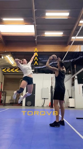 TORQVB on Instagram: "The direction of the arms during the cocking phase has a direct impact on body mechanics. The dominant arm pulling horizontally assists the torso in rotating open, while the non dominant arm drives upwards then rapidly pulls into the body to increase the centripetal force of the torso. @serenaasawyer demonstrating it to perfection. Looking forward to seeing you soon! #volleyball #volleyballgirls #volleyballplayer #train #training"