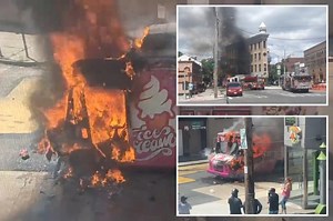 NYC ice cream truck explodes after Post report on company gouging customers, prompting conspiracy theories: ‘This is a hit’