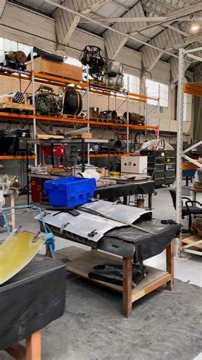 Deep in the restoration hangar at Imperial War Museum Duxford, the shell of the He 162 Volksjäger #ww2 #wwii #ww2history #wwiihistory #luftwaffe #IWM | Daniel J Wheatcroft
