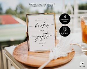 Baby Shower Books and Gifts Sign, Please Leave Books and Gifts Here Sign, Baby Shower Gift Table Sign, Printable Baby Shower Decor - Etsy Canada