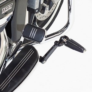 Ciro Highway Adjustable Foot Peg Mounts-Black & Chrome