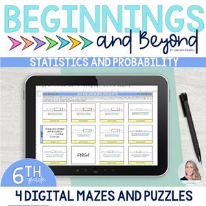 6th Grade Math Statistics and Probability Digital Mazes and Puzzles
