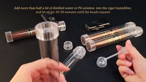 Cigar Humidor Tubes, Travel Humidifier Tube, Acrylic Storage Case with Cigar Holder, Detachable Airtight Triple Tube, Cigar Gift for Men, Ring Guage up to 57