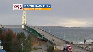 Weather at the Mackinac Bridge was all over the place Tuesday morning. Motorists experienced a brief snowstorm while crossing. | UpNorthLive