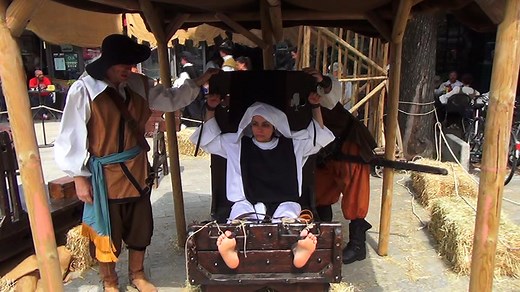 Even a nun isn't safe at a medieval faire #tickling #feet #nun