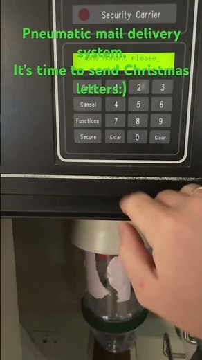 Pneumatic tube mail delivery system.