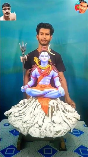 Har har Mahadev 🥰🔱 |How to colouring shiva idol #mahade #mahakal #shiva_idol #clay_mahadev #clay