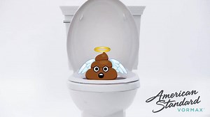 Every time the VorMax™ flushing system does its thing, a poop stain gets its wings. | American Standard