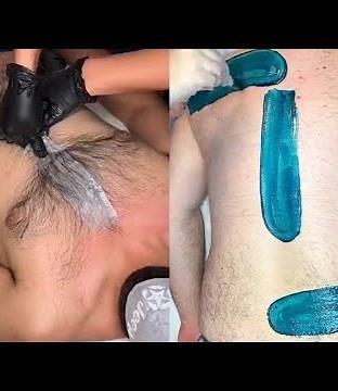 Men's Full Body Waxing Compilation | Waxing Tutorial | Hard Wax | Bean Wax