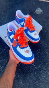 New York KNICKS Themed🏀 Custom AF1💙🧡 #nyknicks | Richy Customs
