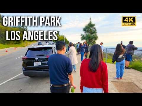 Los Angeles Griffith Park Walk to Observatory 🇺🇸 | 4K Scenic Walk