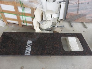 [Hot Item] Tan Brown Stone Kitchen Counter Tops Granite Benchtop