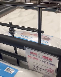 Victoria 4ft6 Metal Bedframe😃 Shop Floor Model😃 Free Layaway or Have It Today😃 #bedframe #clearance #homeworld | Home World Beds