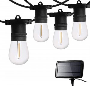 [Hot Item] Solar String Lights Outdoor 27FT with 1.5W Edison Vintage LED Bulbs Commercial Grade Weatherproof for Home Decorative Cafe Patio Lights