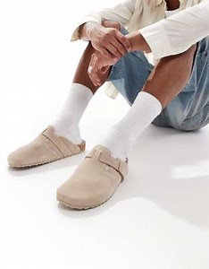 Jack & Jones suede clogs in beige | ASOS