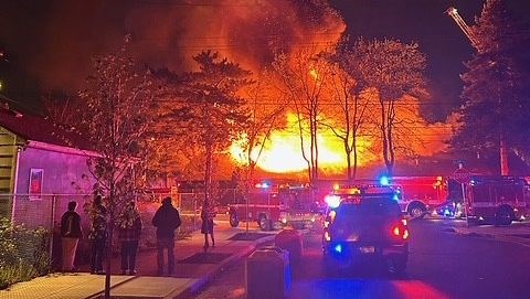 ‘Devastated’: 3-alarm fire blazes through NE Portland youth recovery center under construction