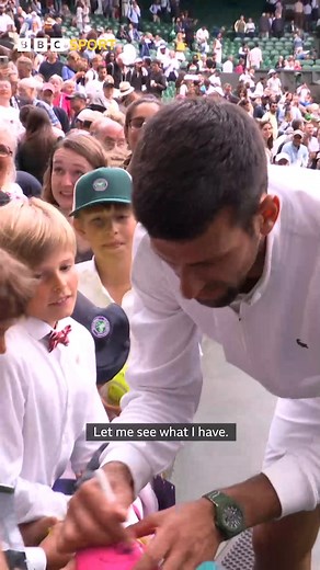 A wholesome moment from Novak Djokovic ❤️ BBC Sport #Wimbledon #BBCSport #iPlayer | BBC