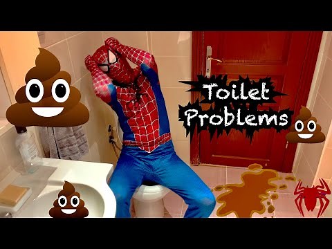 Spiderman Toilet Problems!💩-💩Örümcek Adam Tuvalet Sorunu !(Spiderman in REAL LIFE)