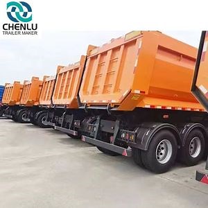 [Hot Item] 50 Tons 3 Axles Dump Trailer Tri- Axle Semi-Trailer Rear Tipper Trailers for Sale