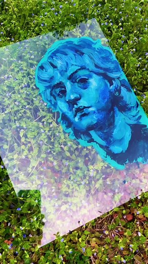 bonk #artistsoftiktok #portraitart #processvideos #glasspainting #tiktokart #fypシ