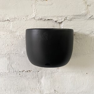 Scoop Ceramic Wall Planter | Black