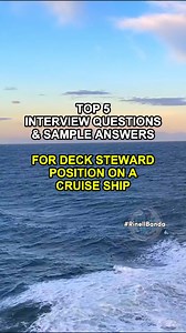 8.4K views · 116 reactions | Tamang tama ang interview questions and sample answers na eto dahil hiring ngayon ang MSC Explora para sa Deck Steward positions sa kanilang barko. Hope makatulong. Rinell Banda Founder, Buhay Sa Cruise Ship #DeckSteward #CruiseShipJobs #SeafarerLife #AspiringSeafarers #WorkAtSea #CruiseLife #OFWCareer #MaritimeJobs #MarinoPH #MarinongPilipino #BuhaySaCruiseShip #FBLifestyle | Rinell Banda | Facebook