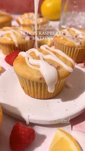 Gluten-Free Lemon and Raspberry Muffins Ingredients Muffins: 1¾ cups gluten-free 1:1 flour (with xanthan gum) ¾ cup sugar 2 large eggs ¼ cup melted vegan butter (or regular butter) ¼ cup applesauce 1 tsp vanilla extract 1 cup raspberries (fresh or frozen, do not thaw if frozen) ¾ cup plant-based milk ¼ cup lemon juice 1½ tbsp lemon zest 2 tsp baking powder ½ tsp baking soda Glaze: 1 cup powdered sugar 1½ - 2 tbsp lemon juice Instructions Preheat Oven: Preheat to 425°F (218°C) and line a 12-cup m