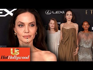 Angelina Jolie Kids Wear Her Oscar Dress At 'Eternals' Premiere Event
