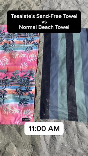Out with the old, soggy, and bulky beach towels! Watch as our Tesalate towel takes on the ultimate sand-free beach test! 🏖️✨ #tesalate #tesalatebeachtowels #sandfreetowel #beachtowel #australia #beachsmart #newyearnewtowel | Tesalate